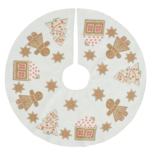 Süßwaren am Nordpol Polyester Weihnachtsbaumdecke (Vorderseite)