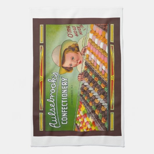 Süßwaren aus Neuseeland Geschirrtuch (Vertikal)