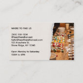 Süßwaren-Bäckerei mit Bild und QR-Code Visitenkarte (Rückseite)