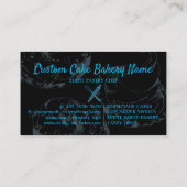 Süßwaren Baker Blue Pastry Koch Black Visitenkarte (Rückseite)