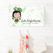 Süßwaren Baker Green Girl Cartoon Banner (Insitu)