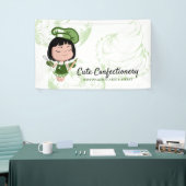 Süßwaren Baker Green Girl Cartoon Banner (Messeveranstaltung)