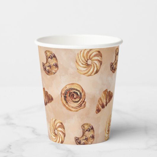 Süßwaren für Wasserfarben Brunch Pappbecher (Rückseite)