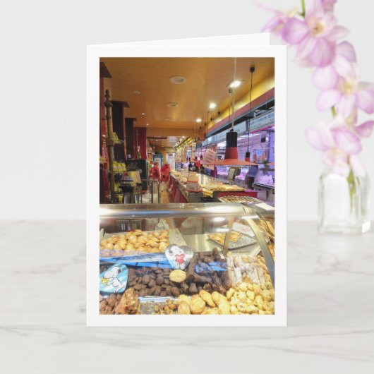 Süßwaren im Mercado Central, Valencia Karte (Orchidee)