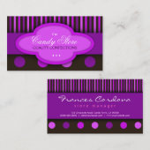 Süßwaren im Süßwarengeschäft - Visitenkarte (Vorne/Hinten)