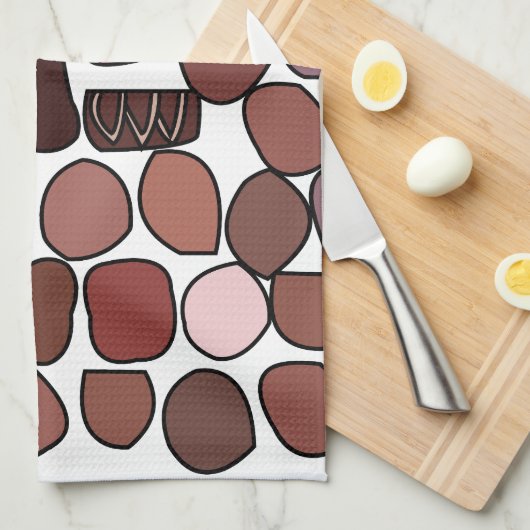 Süßwaren mit Schokolade Geschirrtuch (Viertel Falte)