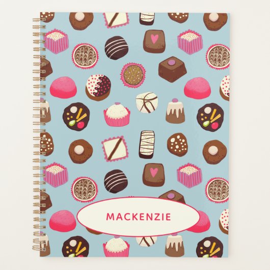 Süßwaren mit Schokolade Individuelle Name Planer (Vorderseite)