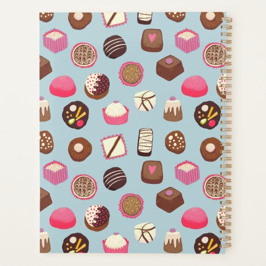 Süßwaren mit Schokolade Individuelle Name Planer (Rückseite)