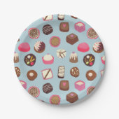 Süßwaren mit Schokolade Pappteller (Vorderseite)