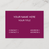 Süßwaren mit Schokolade Visitenkarte (Rückseite)