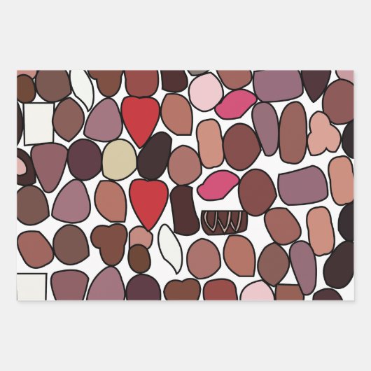 Süßwaren Schokolade Geburtstag Geschenkpapier Set (Vorderseite 2)