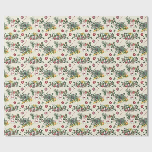 Süßwaren, Spielzeug, Blume und Obst Geschenkpapier (Flach)