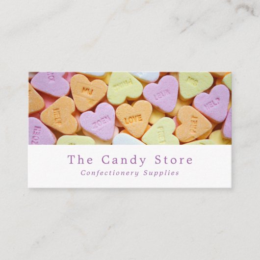 Süßwaren, Süßwaren Visitenkarte (Vorderseite)