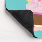 Süßwaren und Schokoladenkuchen zum Geburtstag Mousepad (Ecke)