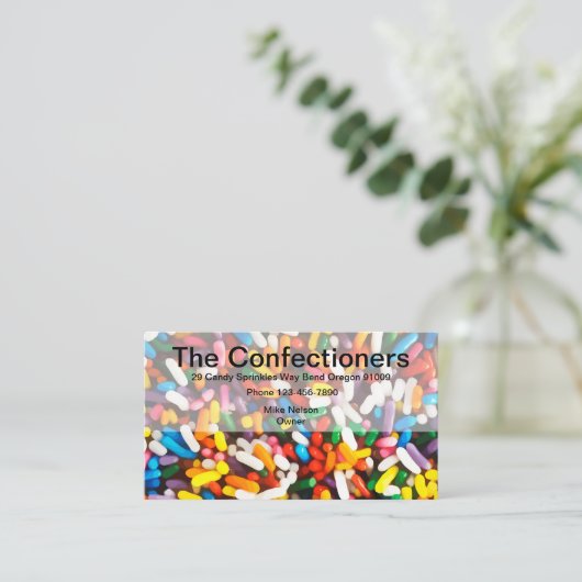 Süßwaren Visitenkarte (Stehend Vorderseite)
