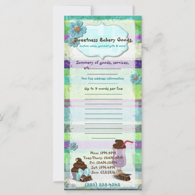 Süßwarenbäckerei DINNER VEGANES BAKERY CUSTOM (Vorderseite)