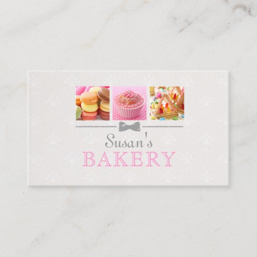 Süßwarenbäckerei Niedlich Cupcake Business Card Visitenkarte (Vorderseite)