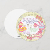 Süßwarenbäckerei und Getränke Feiertagskarte (Vorne/Hinten)