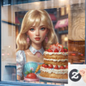 Süßwarenfenster Fensteraufkleber (Café-Fenster)