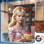 Süßwarenfenster Fensteraufkleber (Café-Fenster)