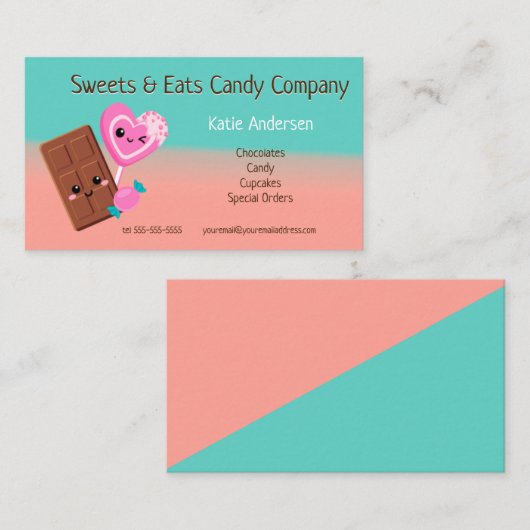 Süßwarenfirma Visitenkarte (Vorne/Hinten)