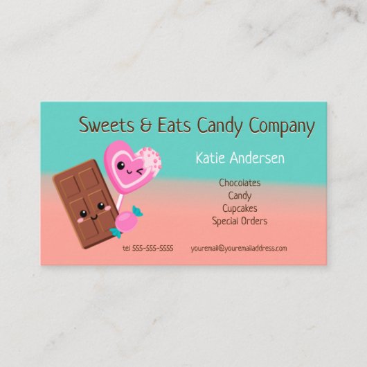 Süßwarenfirma Visitenkarte (Vorderseite)