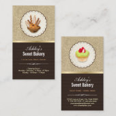 Süßwarengeschäft - Breads Rolls Cupcakes Dessert Visitenkarte (Vorne/Hinten)
