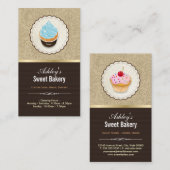 Süßwarengeschäft - Cupcakes Chocolates Dessert Visitenkarte (Vorne/Hinten)