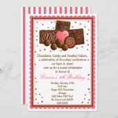 Süßwarengeschäft Einladung (Vorne/Hinten)