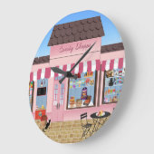 Süßwarengeschäft Große Wanduhr (Winkel)