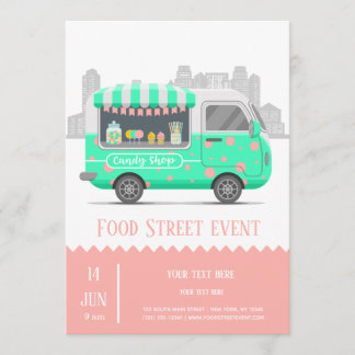 Süßwarengeschäft in der Lebensmittelstraße Einladung