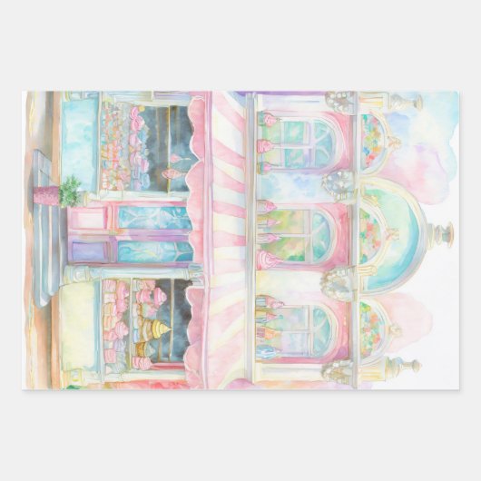 Süßwarengeschäft in Paris Geschenkpapier Set (Vorderseite 2)