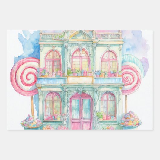 Süßwarengeschäft in Paris Geschenkpapier Set (Vorderseite 3)