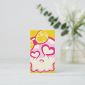 Süßwarenladen-Schädel-Visitenkarte Visitenkarte (Stehend Vorderseite)