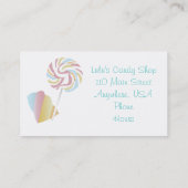 Süßwarenladen-Visitenkarte Visitenkarte (Rückseite)