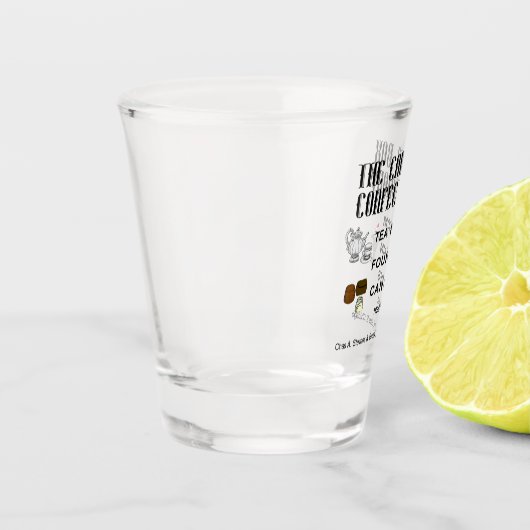 Süßwarenverpackung, Chas A Stevens, Chicago Schnapsglas (Links)