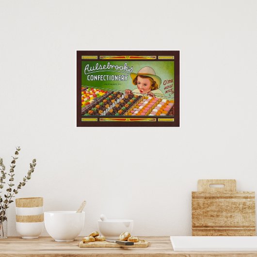 Süßwarenwerbung in Neuseeland Poster (Küche)