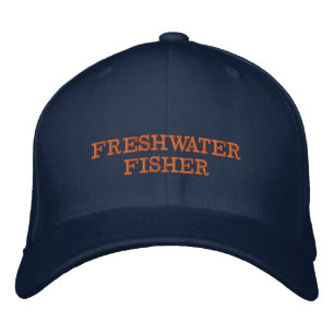 Süßwasser-Angler-Fischerhut Bestickte Baseballkappe