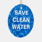 Süßwasser - dritte Version von drei Keramik Ornament (Rechts)