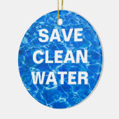 Süßwasser - dritte Version von drei Keramik Ornament (Links)