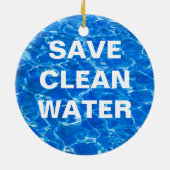 Süßwasser - dritte Version von drei Keramik Ornament (Hinten)