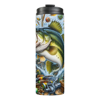 Süßwasser-Forellenbarsch-Angeln  Thermosbecher