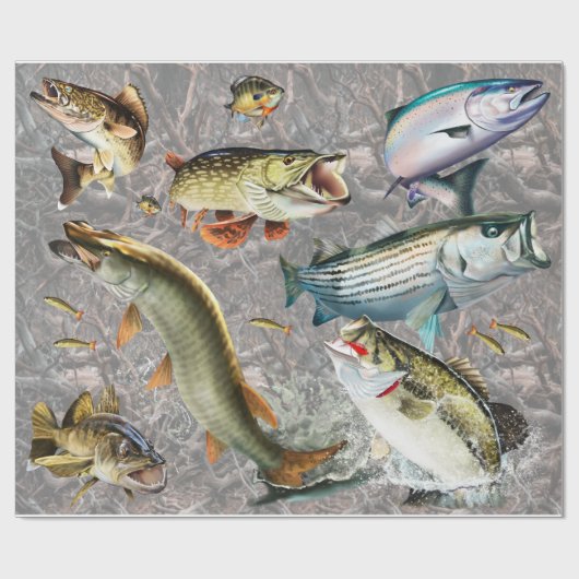 Süßwasser Sport Fisch Packpapier (Flach)