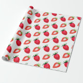 Süßwasserfarben Erdbeeren Geschenkpapier (Ungerollt)
