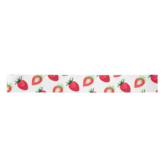 Süßwasserfarben Erdbeeren Satinband (Vorderseite)