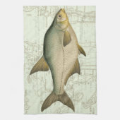 Süßwasserfisch auf Karte Handtuch (Vertikal)