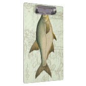 Süßwasserfisch auf Karte Klemmbrett (Rechts)