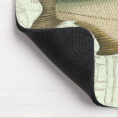 Süßwasserfisch auf Karte Mousepad (Ecke)