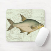Süßwasserfisch auf Karte Mousepad (Mit Mouse)