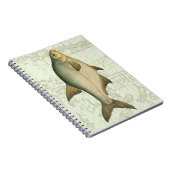 Süßwasserfisch auf Karte Notizblock (Rechte Seite)